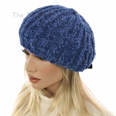 APT. 9 's MARLED BLUE BERET Winter KNIT HAT Cold Weather CAP One Size  eb-72914347